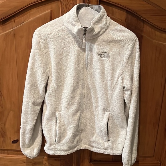 The North Face Jacket Women’s,Sz:SM/P White Osito Fleece Full Zip Pockets Casual - Picture 1 of 10